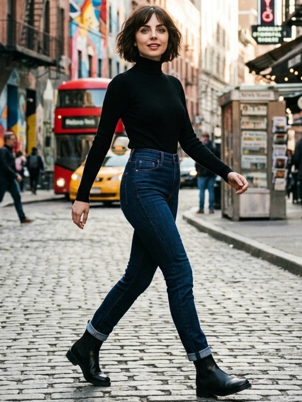 H&M Women's Turtleneck Long Sleeves Top